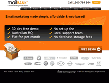 Tablet Screenshot of mailbank.com.au